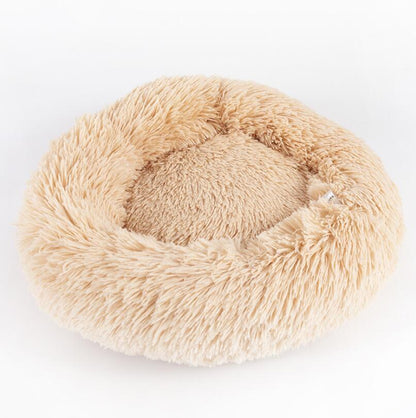 Lits pour chiens et chats. Coussin rond en peluche. Nid pour animaux. Matelas pour chiots