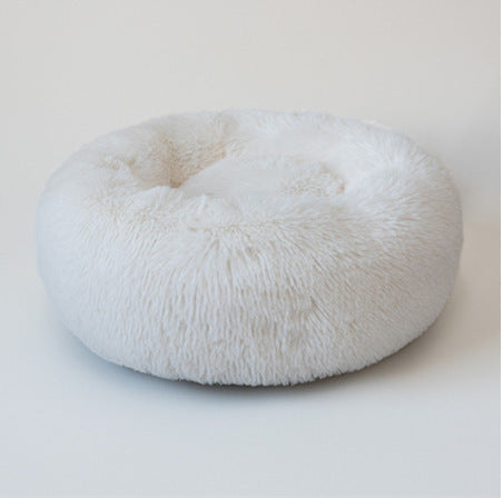 Lits pour chiens et chats. Coussin rond en peluche. Nid pour animaux. Matelas pour chiots