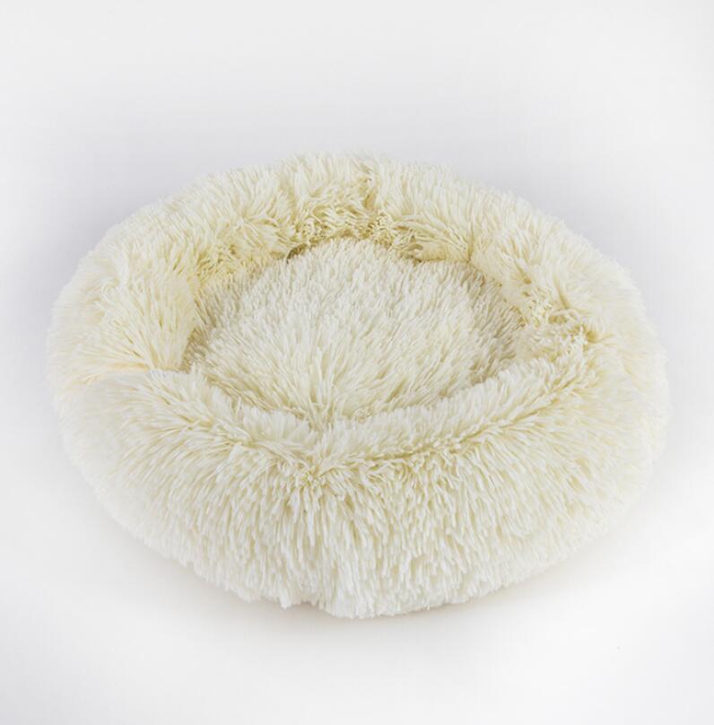 Lits pour chiens et chats. Coussin rond en peluche. Nid pour animaux. Matelas pour chiots