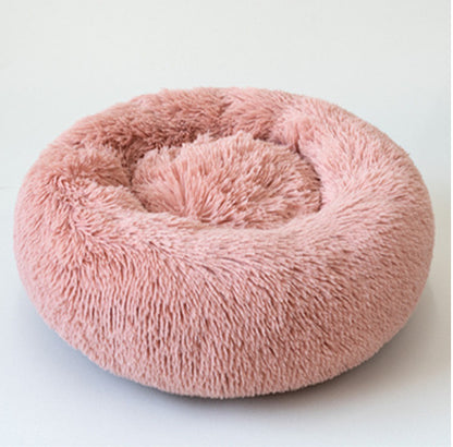 Lits pour chiens et chats. Coussin rond en peluche. Nid pour animaux. Matelas pour chiots