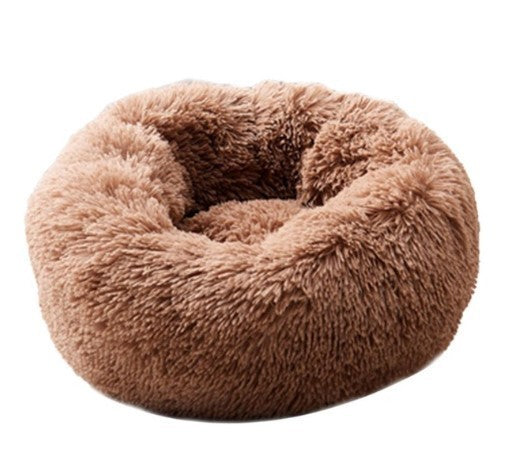Lits pour chiens et chats. Coussin rond en peluche. Nid pour animaux. Matelas pour chiots