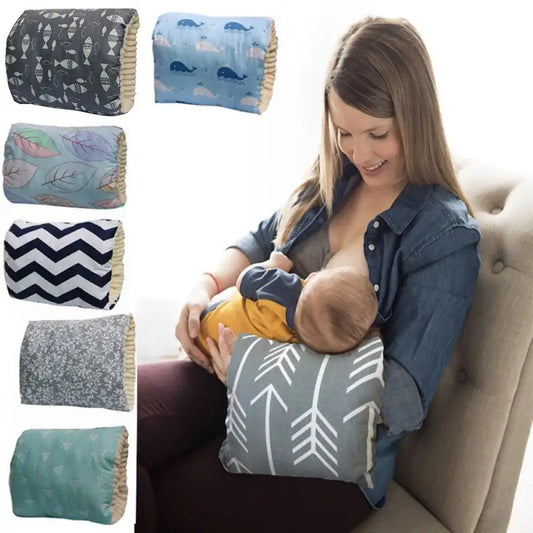 Coussin d’allaitement ajustable en coton – soutien du bras pour bébé et parent